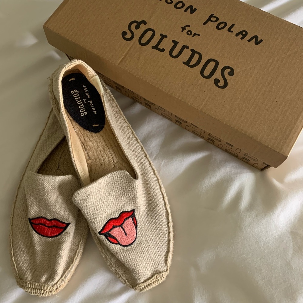 Soludos Jason Polan Lips / Kiss Espadrilles US 9.5